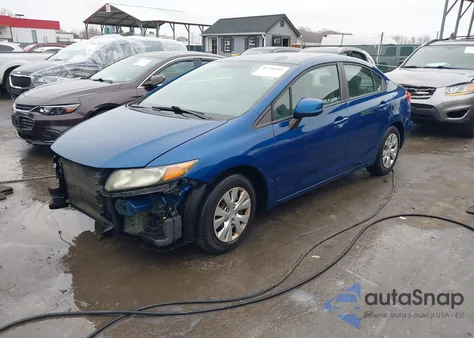 2012 Honda Civic Lx z USA, uszkodzony, nr VIN 19XFB2F56CE359920